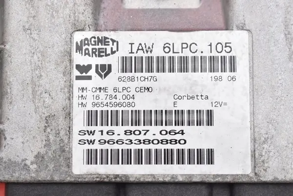 Moottorin ohjausyksikkö Peugeot 207 1.4 16V 9663380880 image 2