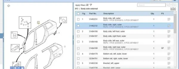 Gebruikte rechter voor spatbord OEM 31462232 Volvo XC60 II image 8