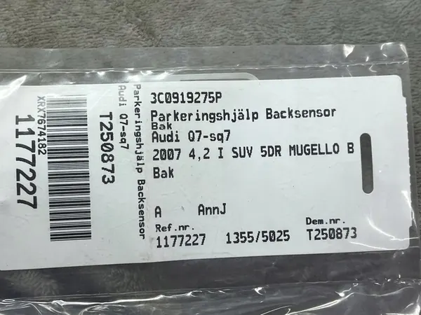 Parkeringssensor PDC Volkswagen PASSAT B6 3C0919275P image 3