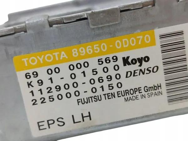 Módulo dirección asistida Toyota Yaris 2003 OEM 896500D070 image 8
