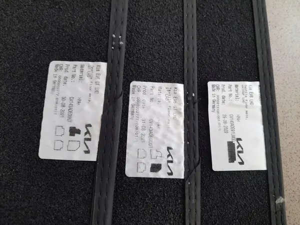Kia EV6 2022-24 Veloursmatten OEM CV143ADE91 CV143ADE00 image 5