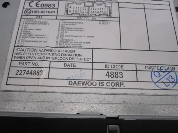 Radio CD Chevrolet Captiva Lift 11r OEM 22744883 image 8