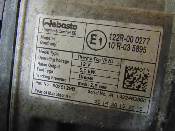 Webasto-värmare OEM 1K0815005MP för VW Touran 1.6TDI image 9