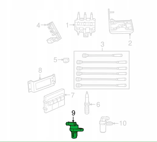 Sensor de posição do eixo de cames OEM 05149078AD Jeep Wrangler JK image 3