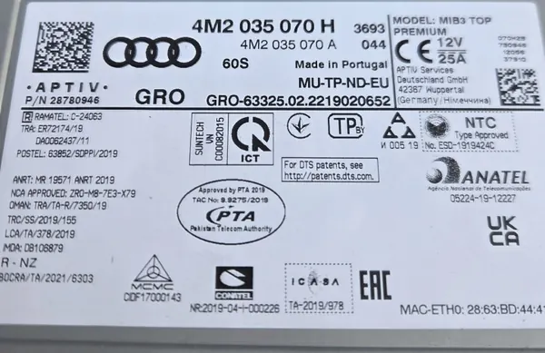 Module MMI Audi Q8 E-tron OEM 4M2035070H image 4