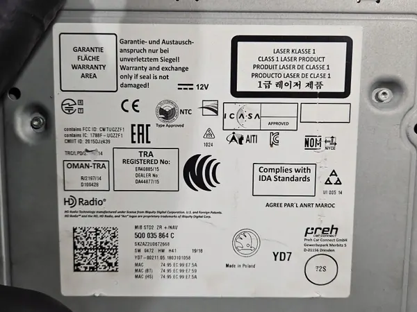 Lector de tarjetas SD Skoda OEM 5Q0035864C - Usado image 4