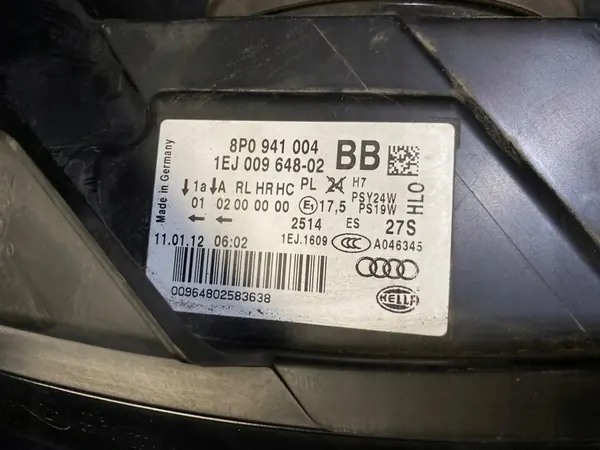 JUEGO DE FAROS DELANTEROS AUDI A3 8P0 LIFT image 3