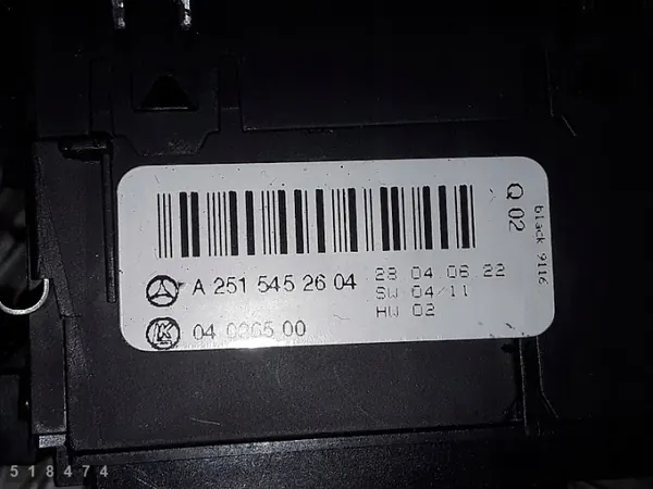 Interruptor Mercedes OEM a2515452604 para R-Class W251 image 3