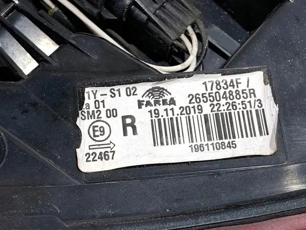 RENAULT CLIO V Höger Bakljus 265504885R Hatchback image 7