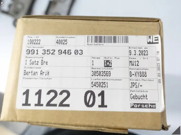 Porsche 991 keraamiset jarrupalat OEM 99135294603 image 6