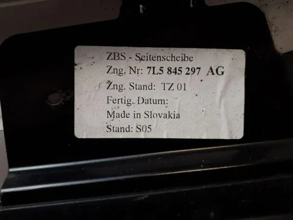 Ventana Trasera Izquierda Usada OEM 7L5845297AG Porsche image 6