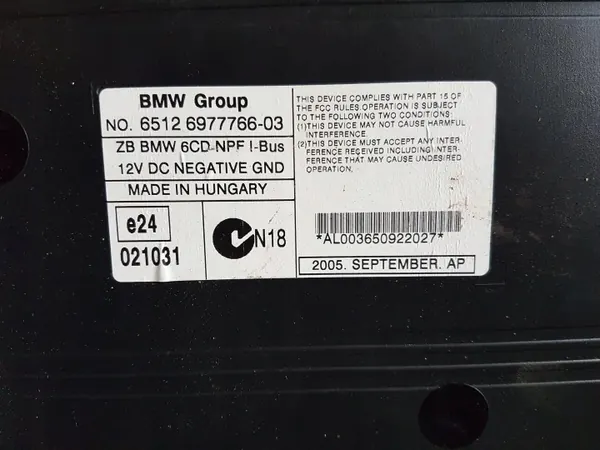 OEM 6977766 6-CD-wisselaar voor BMW X5 E53 2005 image 2