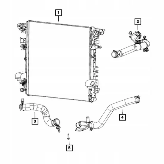 Koelerslang uitlaat OEM 68280779AB Jeep Wrangler image 4