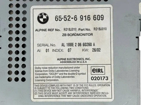 OEM 6916609 Écran Navigation pour BMW X5 E53 image 6