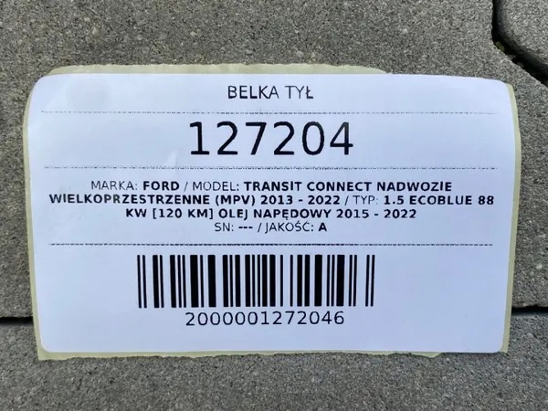 Taka-akselin palkki OEM AUST127204 Ford Transit image 9