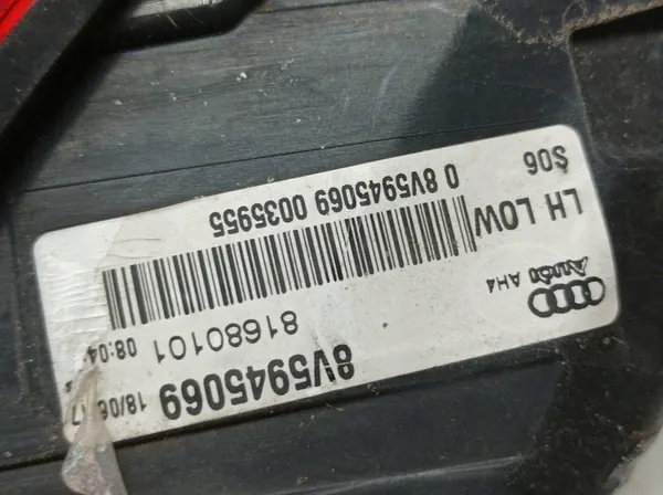 Lámpara Trasera Izquierda Audi A3 III Sedán 2013-2020 OEM 8V5945069 image 4