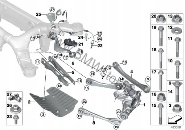 OEM 6865661 Braço de Suspensão Traseiro Esquerdo BMW Série 7 image 8