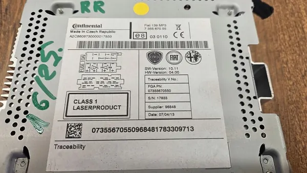Radio Fiat Panda III OEM 07355670550 - Occasion image 7