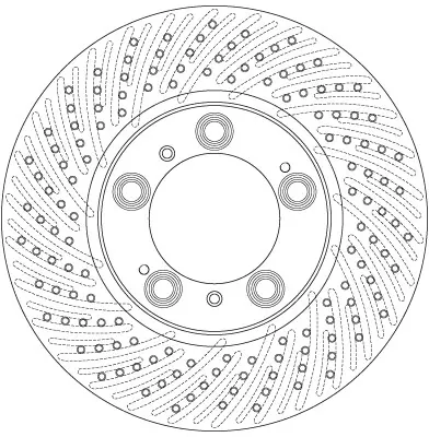 TRW DF6212S Remschijf voor Porsche image 2