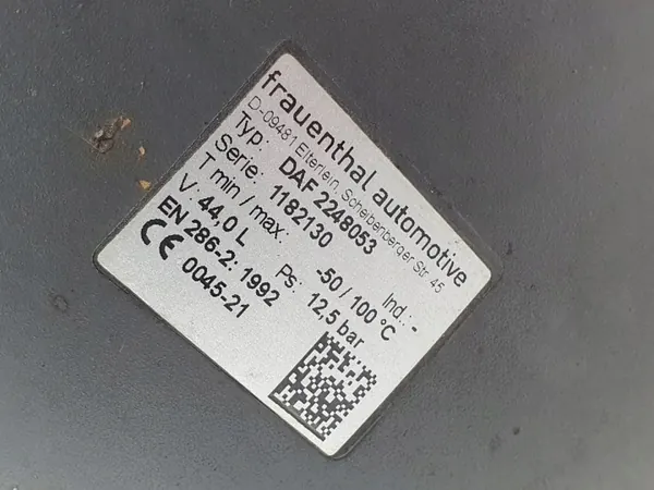 Tanque de ar OEM 2248053 44L para DAF XF 106 Lift 2021 image 4