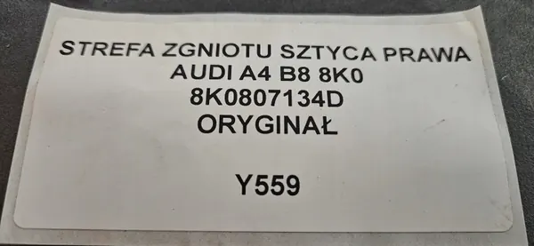 OEM 8K0807134D Rechte Knautschzone Strebe Audi A4 B8 image 7