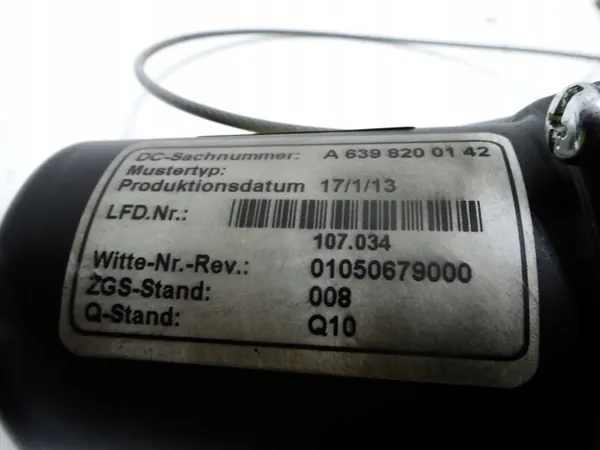 Mercedes Skjutdörrsmotor Vänster OEM A6398200142 image 4