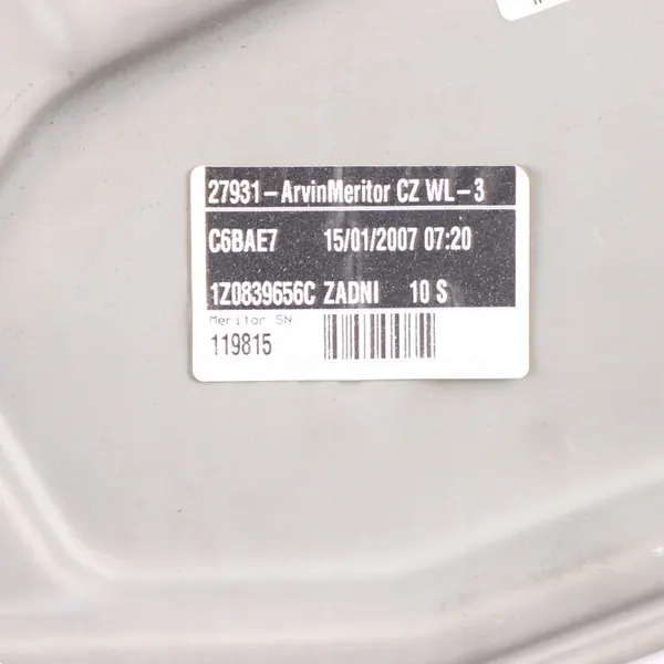Regulador de Janela Traseiro Direito Skoda Octavia II 1Z0839462A image 5