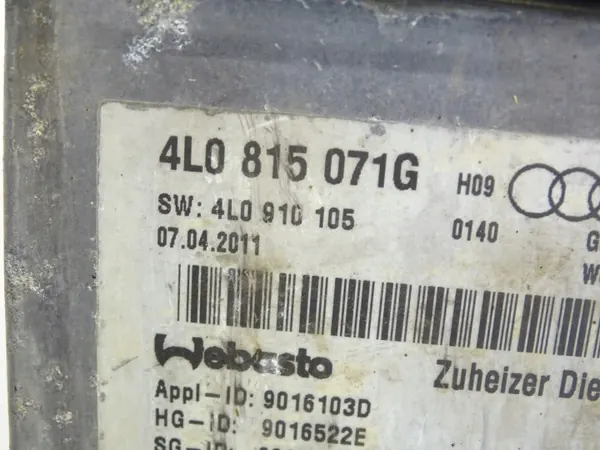 Webasto seisontalämmitin Audi Q7 4L 4L0815071G image 3