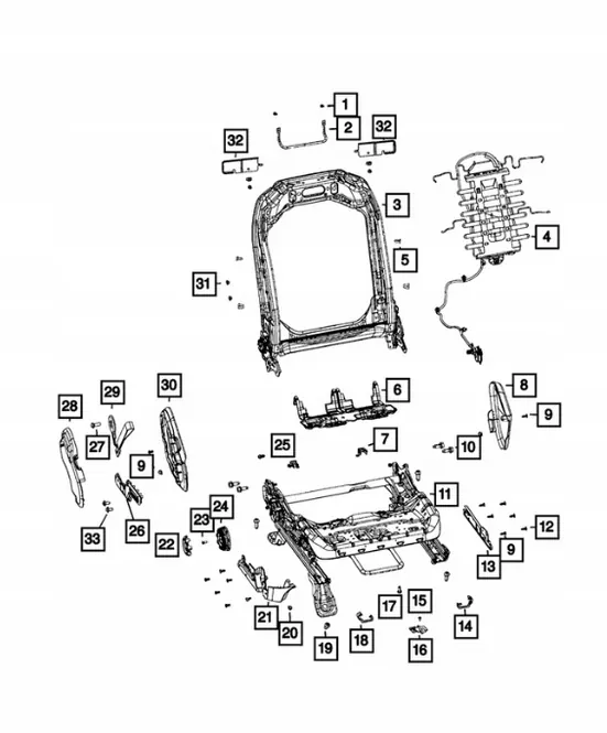 Bouchon de couvre-siège droit OEM 6CK63TRMAB Jeep image 3