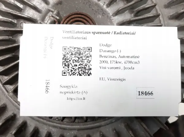 Pale de ventilateur Dodge Durango OEM 52028916AB - Occasion image 5