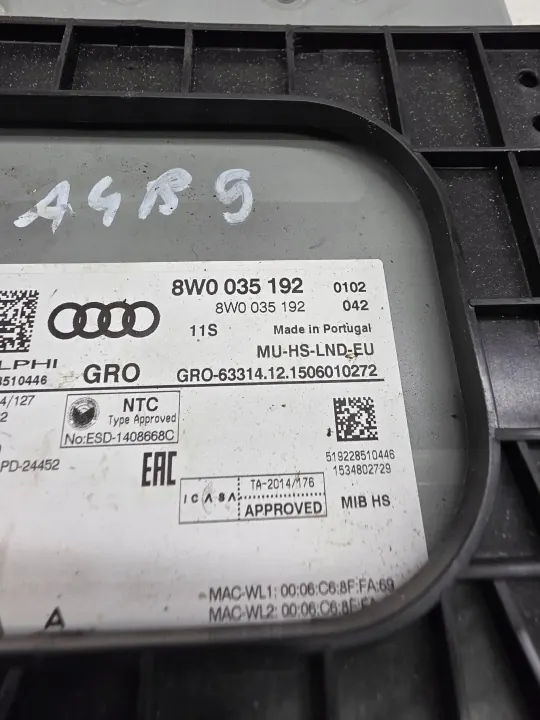 Unité MMI Audi OEM 8W0035192 pour A4/S4 B9 2016 image 8
