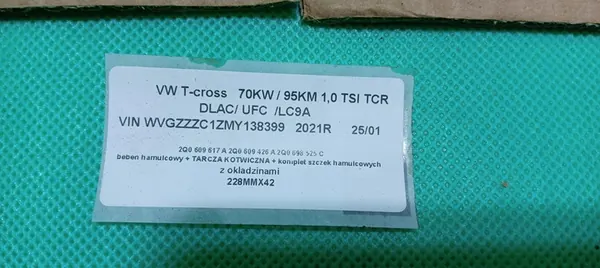 Bremsschuhsatz hinten VW 2Q0609617A 2Q0609426A 2Q0698525C image 7