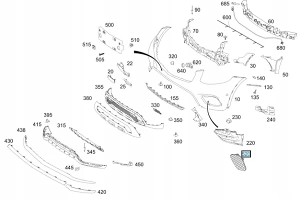 Mercedes-Benz OE A2538850222 Cache de Bumper image 10