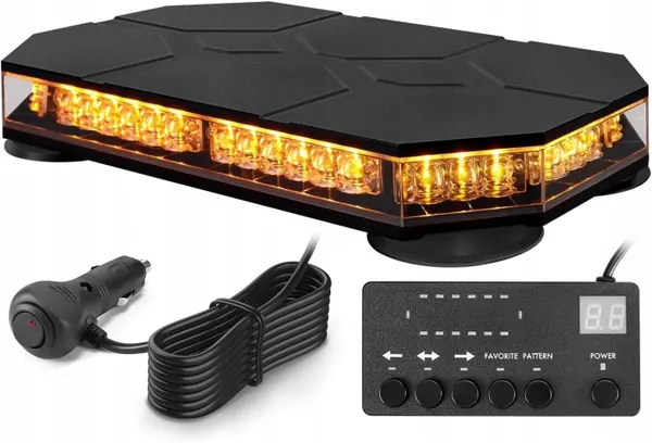 FLX-360 Feu LED jaune d'avertissement pour véhicules BTP image 2