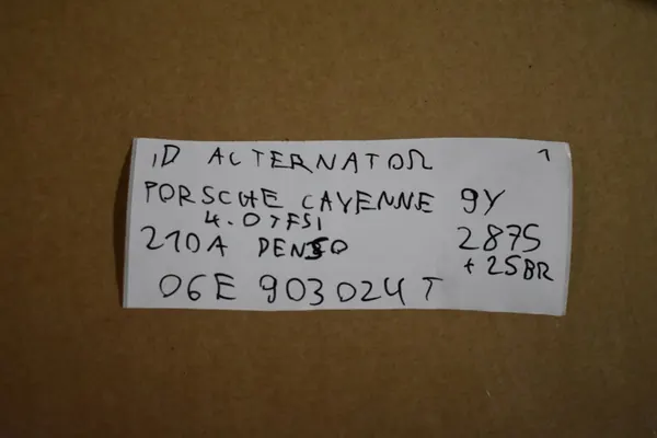 Alternaattori 210A Denso Porsche Cayenne 9Y 4.0 TFSI OEM image 5