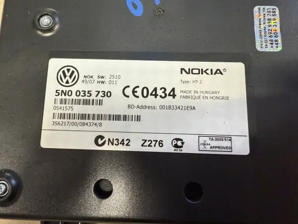 VW Passat B6 Bluetooth-modul OEM 5N0035730 image 3