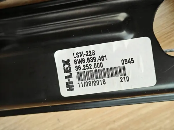 OEM 8W8839461 Vänster Bakruta Regulator Audi A5 image 8