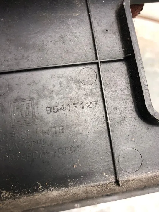 Fram registreringsskylthållare Opel Mokka 95417127 image 3