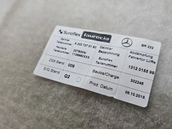 Mercedes Dörrklädsel Fram Höger OEM A2227600261 image 6