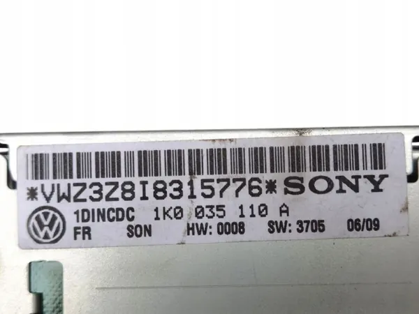 Cambiador de CD usado OEM 1K0035110A para Volkswagen Tiguan image 8