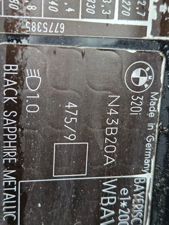 BMW E93 katon kansi OEM 7234703 - Musta Safiiri image 9