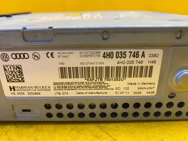 Audi MMI-lukija OEM 4H0035746A A8 S8 D4:lle image 6