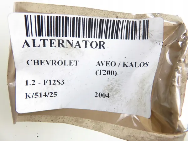 Vaihtovirtageneraattori Chevrolet Aveo / Kalos T200 1.2 - 96404263 image 2