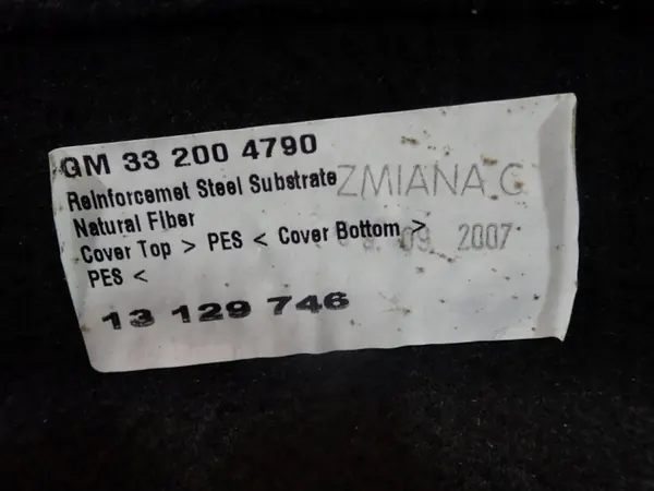 Prateleira porta-malas traseira Opel Astra H OEM Zawada-288719- image 7