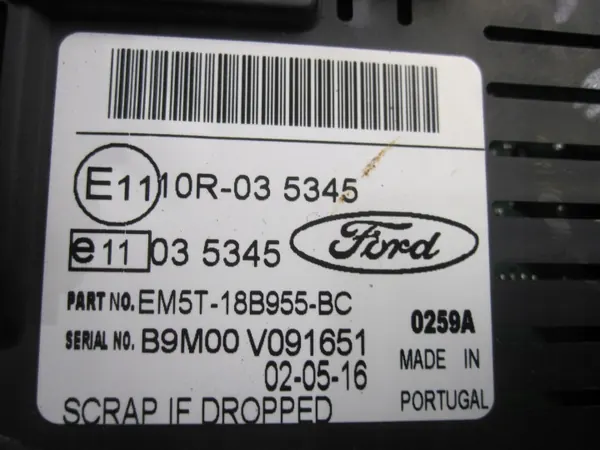 Pantalla de visualización Ford OE EM5T-18B955-BC usado image 7