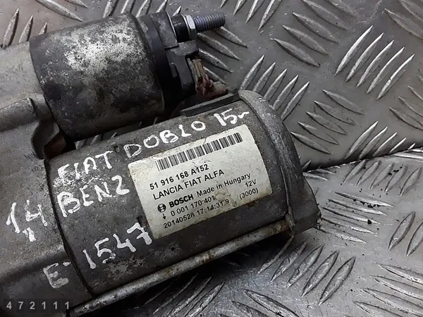 Arrancador Fiat Doblo 2015 1400 Gasolina OEM 51916168a152 image 5