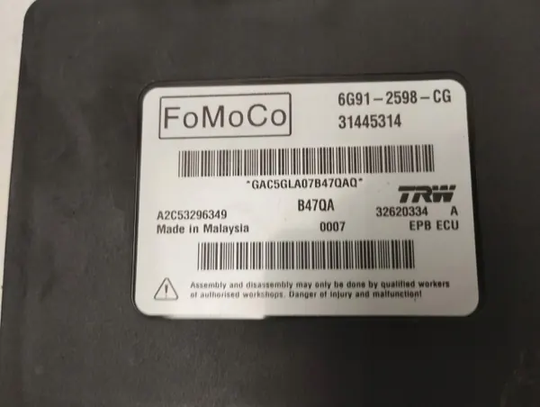 Módulo de travão de mão Volvo V60 OEM 6G912598CG image 4