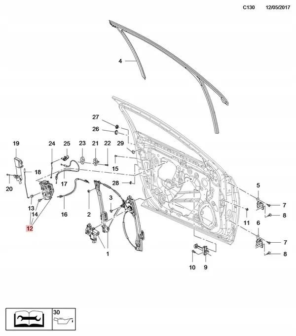Türgriff Schlossbasis Rechts Vorne Opel Insignia B image 2