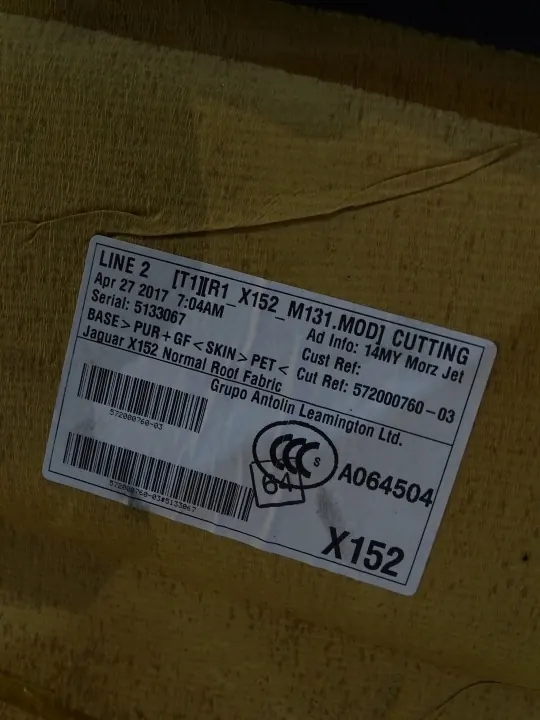 OEM 18260013164 Dakbekleding Zwart Jaguar F-Type X152 image 9