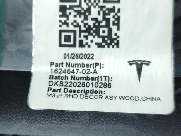 Handschoenenkastframe Tesla Model 3 2022 OEM 162454702A image 7